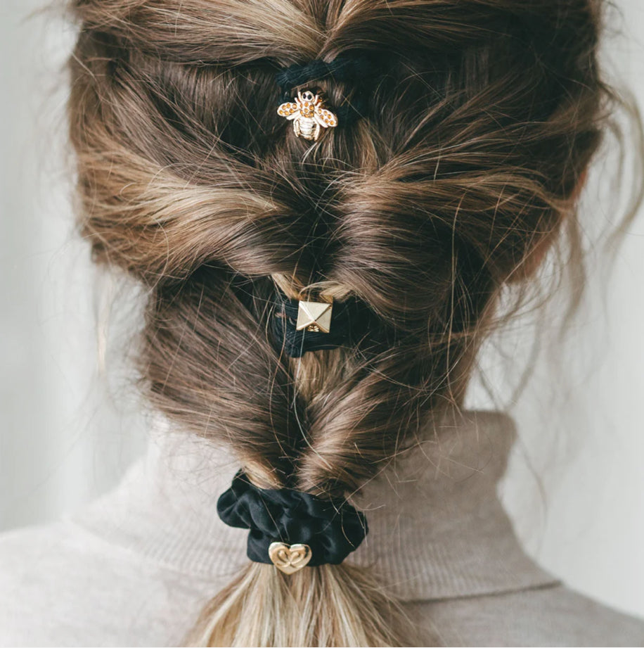 ByEloise Scrunchie & Bangle Band Set - Bee Black Set