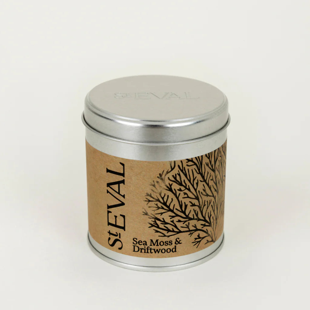 Sea Moss & Driftwood Tin Candle