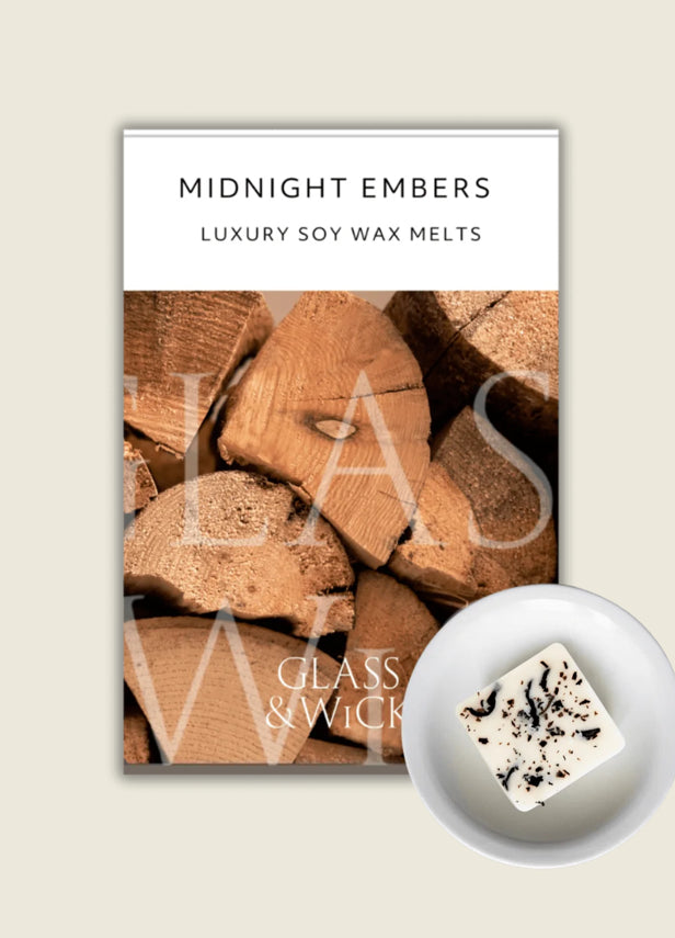 Glass & Wick Midnight Embers -Luxury Soy Wax Melt