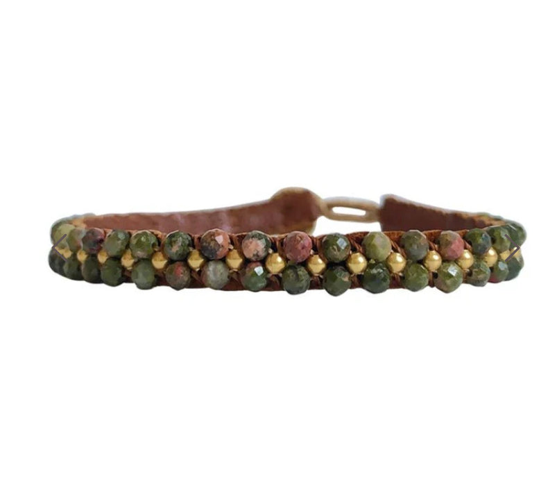 AH12 Bee Unakite Bracelet