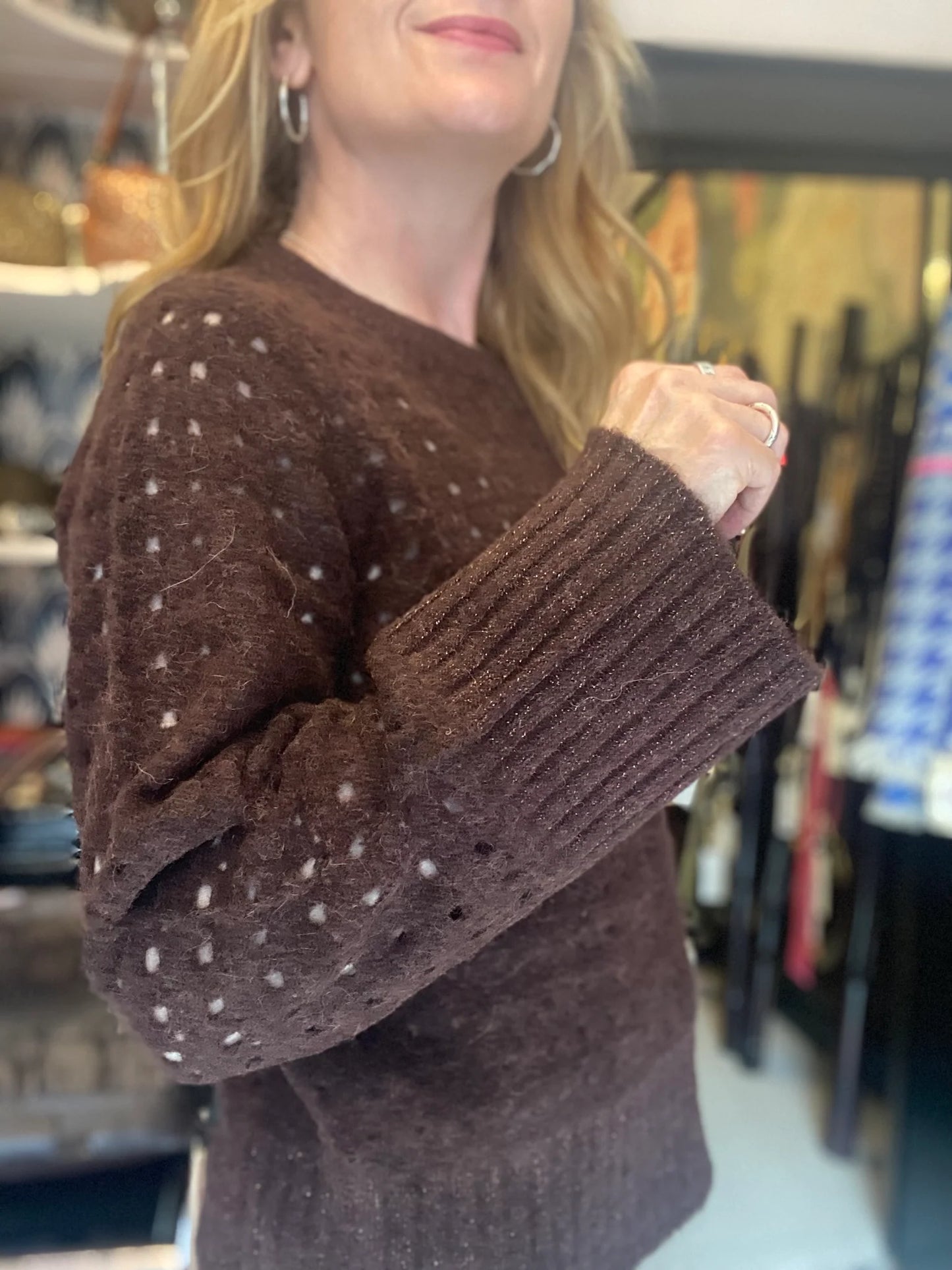 NURIETTE DOT PULLOVER