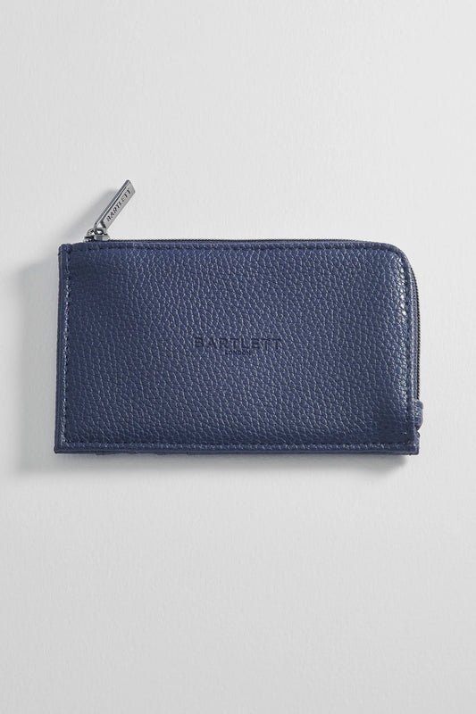 Mens Navy Zipped Card Holder