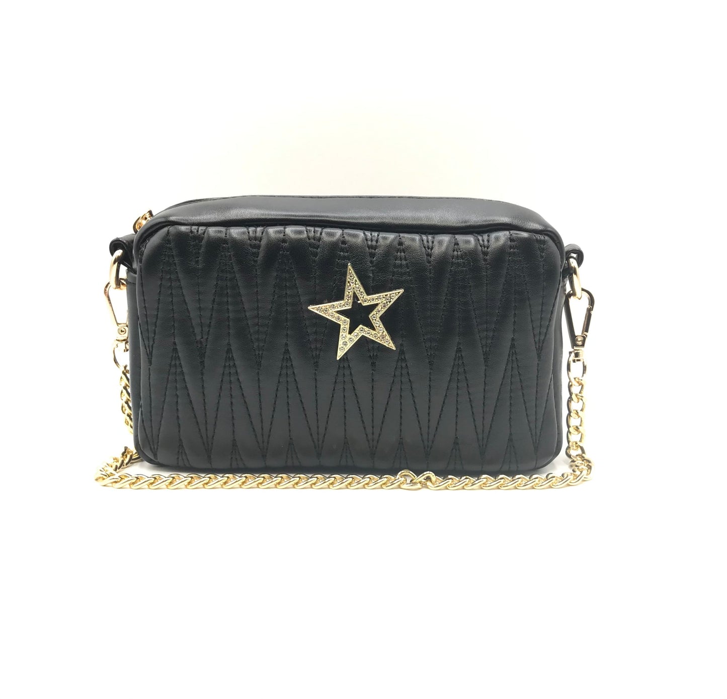 Rivington Handbag in vegan leather in black - optional pins to choose from