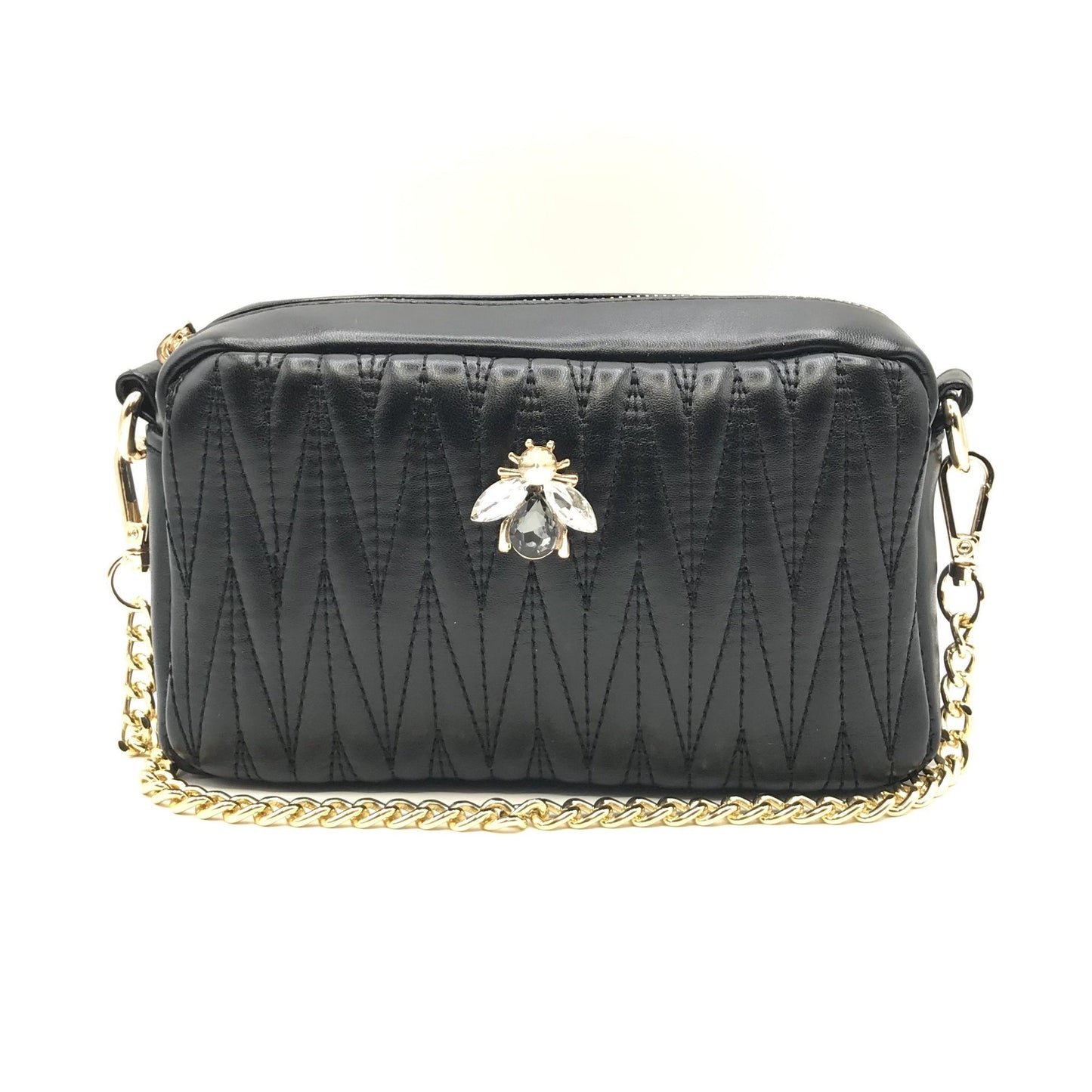 Rivington Handbag in vegan leather in black - optional pins to choose from