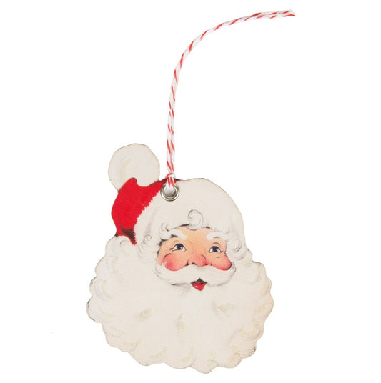 Cheerful Father Christmas Gift Tags -Set Of 10