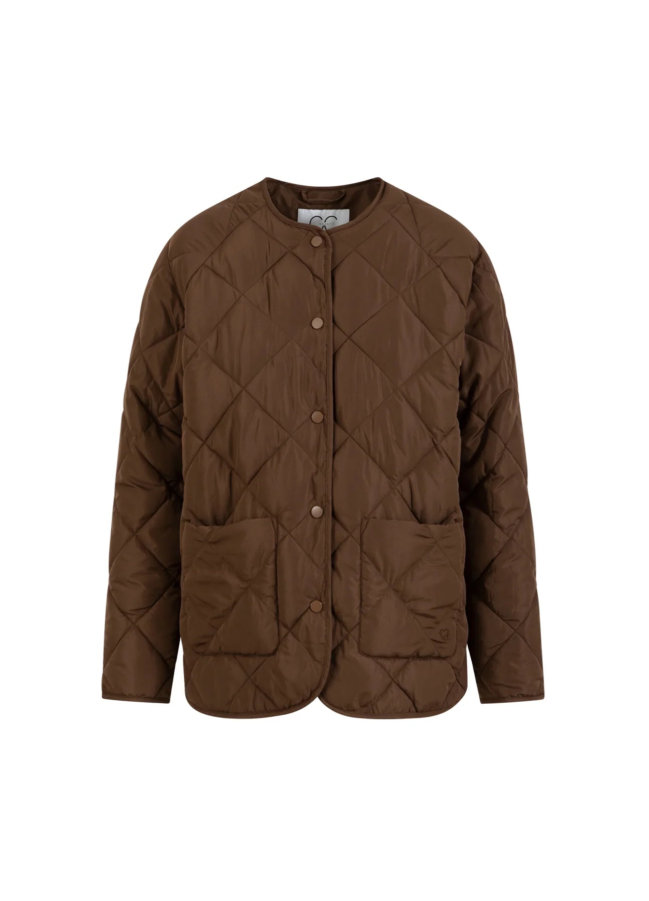 CC Heart ASTA Quilted Loose Jacket - Chocolate Brown