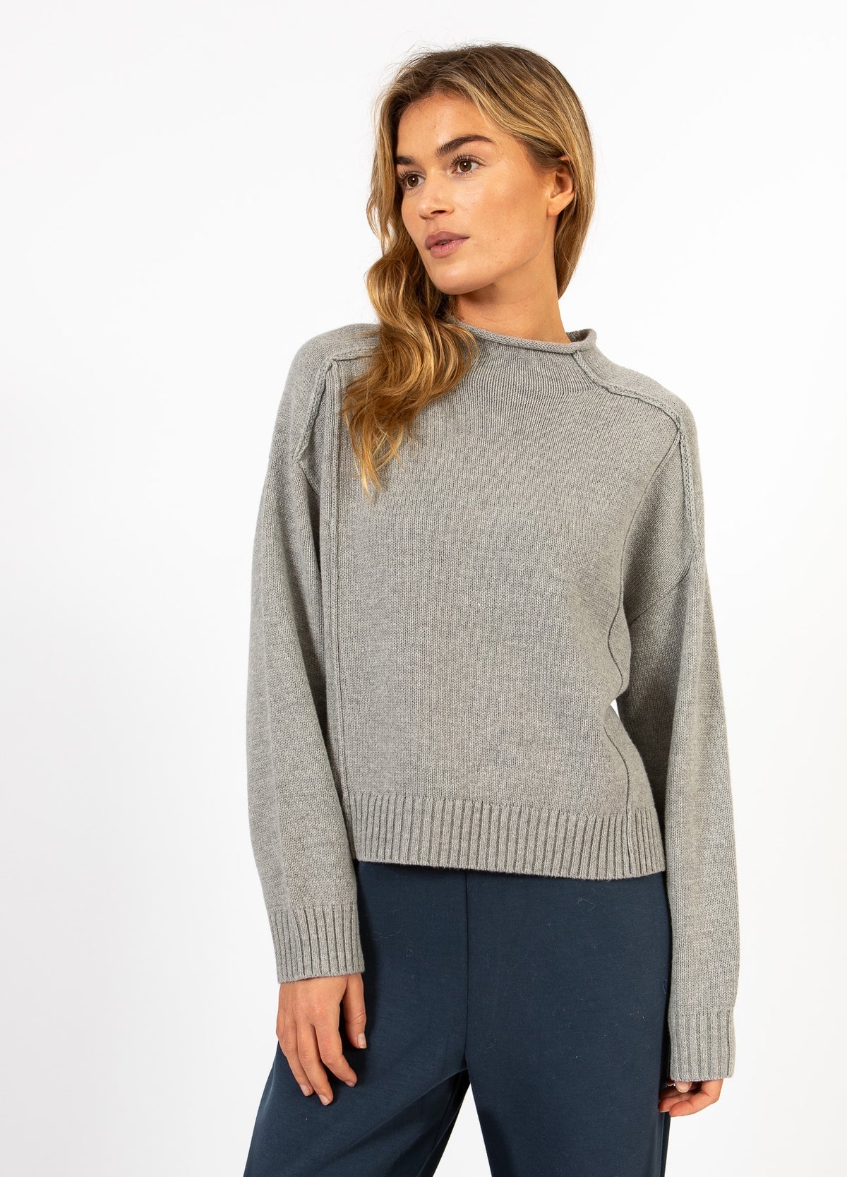 CC Heart AVERY Turtleneck - Grey Melange