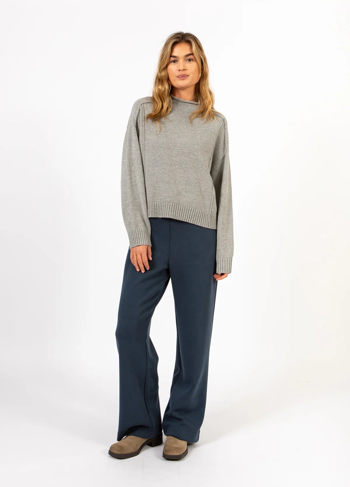 CC Heart AVERY Turtleneck - Grey Melange