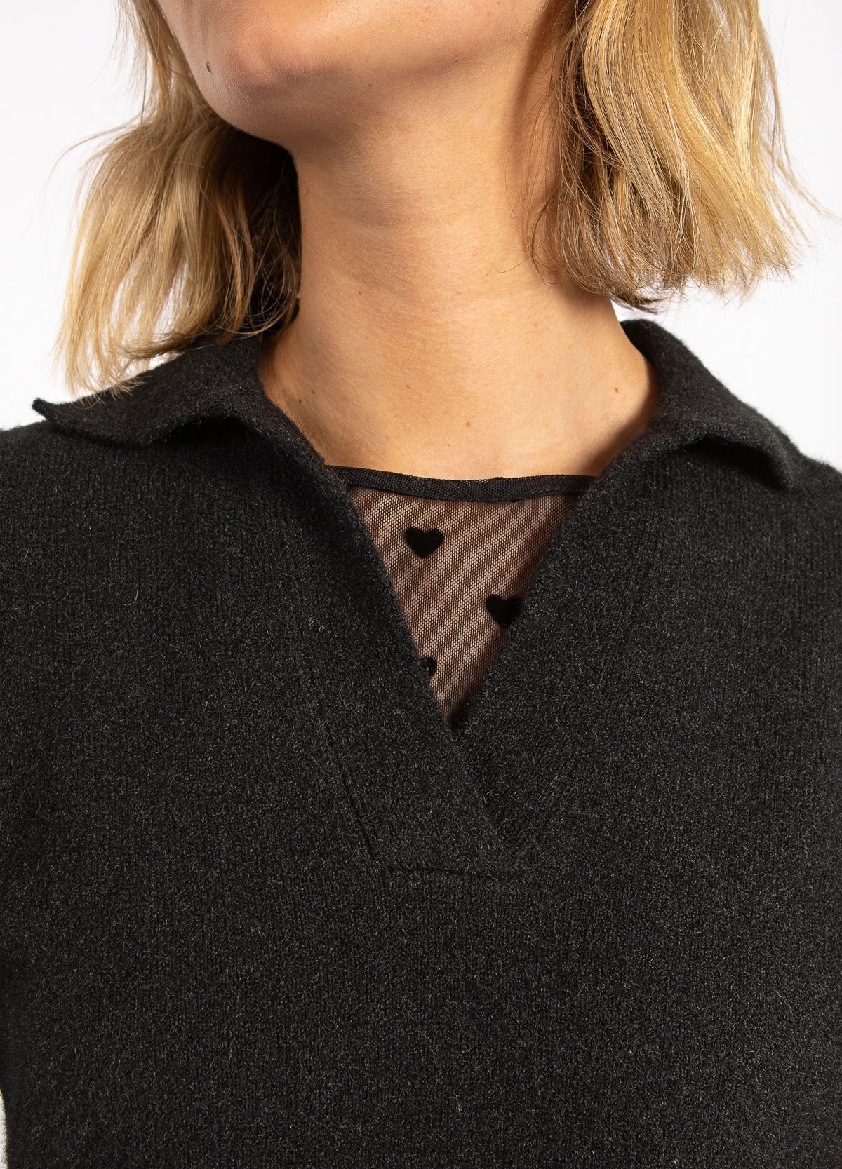 CC Heart EMERIE Knit Polo Top