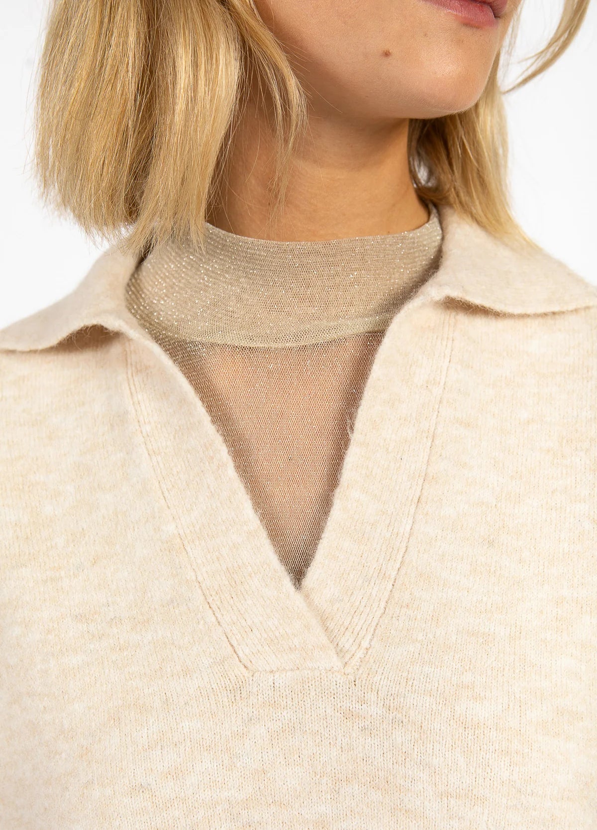 CC Heart EMERIE Knit Polo Top