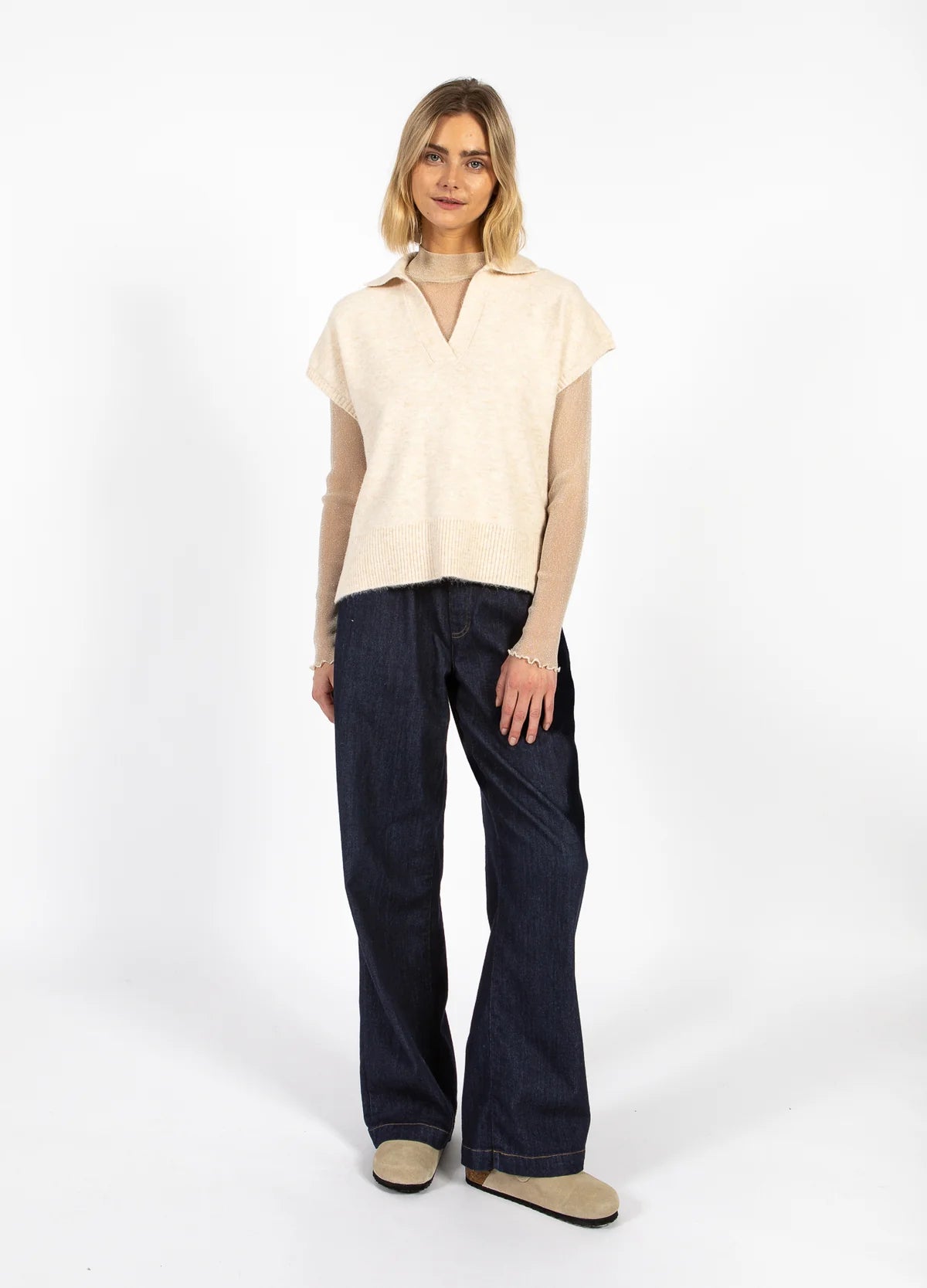 CC Heart EMERIE Knit Polo Top