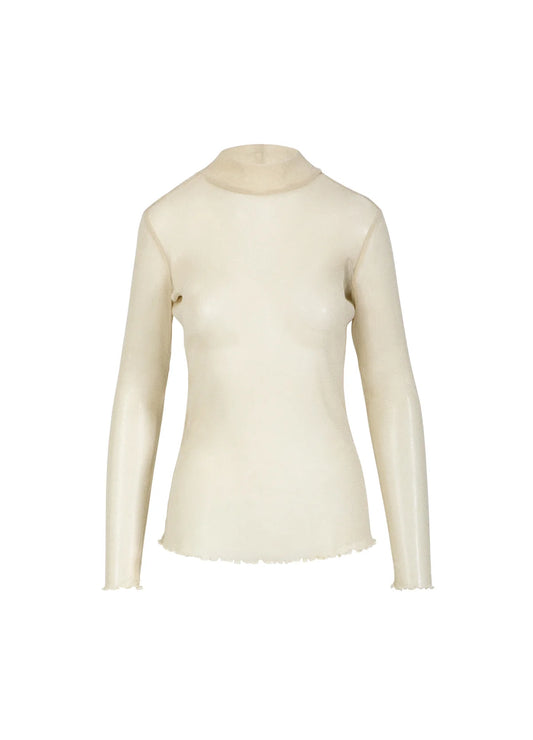 CC Heart EVE Mesh Blouse - Cream Zebra