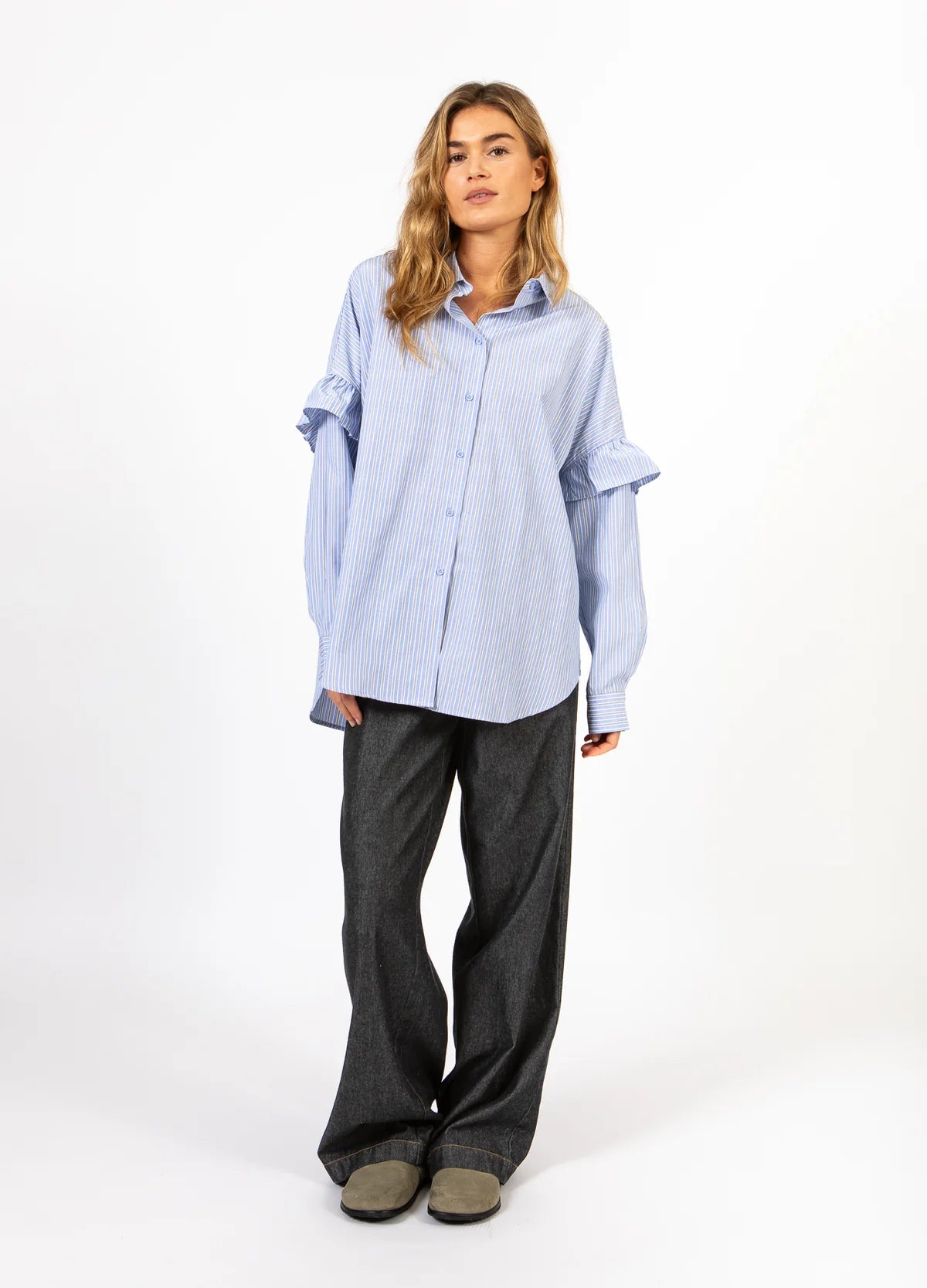 CC Heart GIA Stripe Frill Shirt