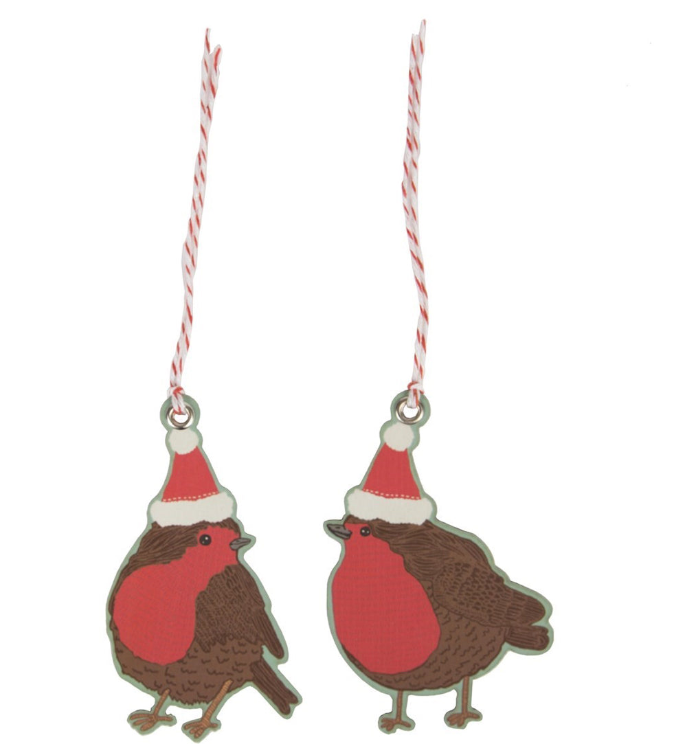 Christmas Robin Gift Tags -Set Of 10