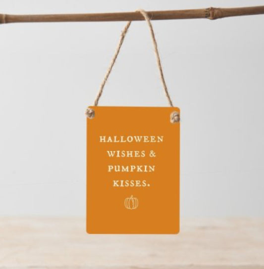 Halloween Wishes Mini Metal Sign