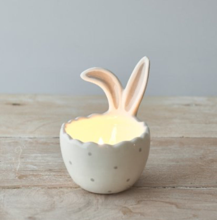 Ceramic Rabbit Ears Egg Cup 8cm