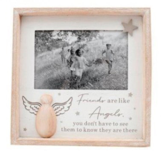 “Friends are like angels” 4x6 photo frame
