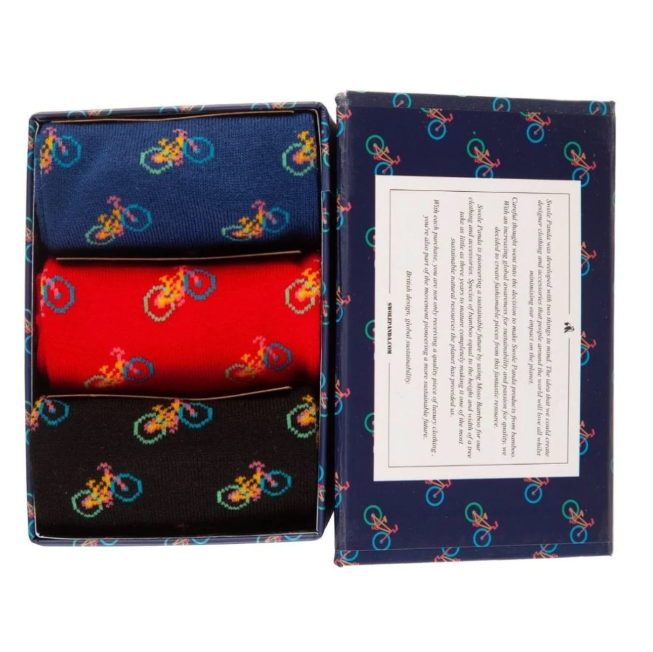 BICYCLE SOCK BOX - 3 PAIRS OF BAMBOO SOCKS (HIS)