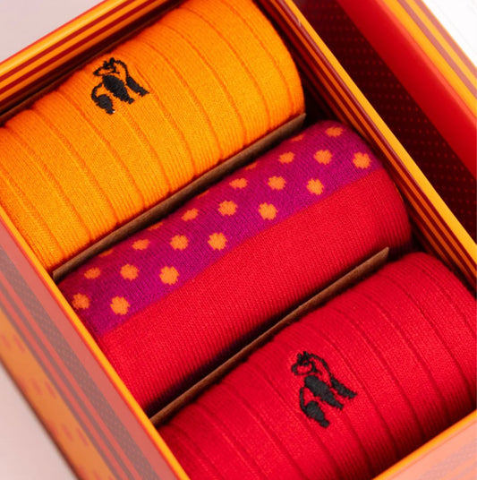 3 Pack Stripe / Spot Sock Box