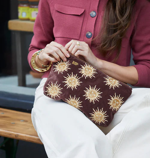 Sun Goddess Velvet Everyday Pouch
