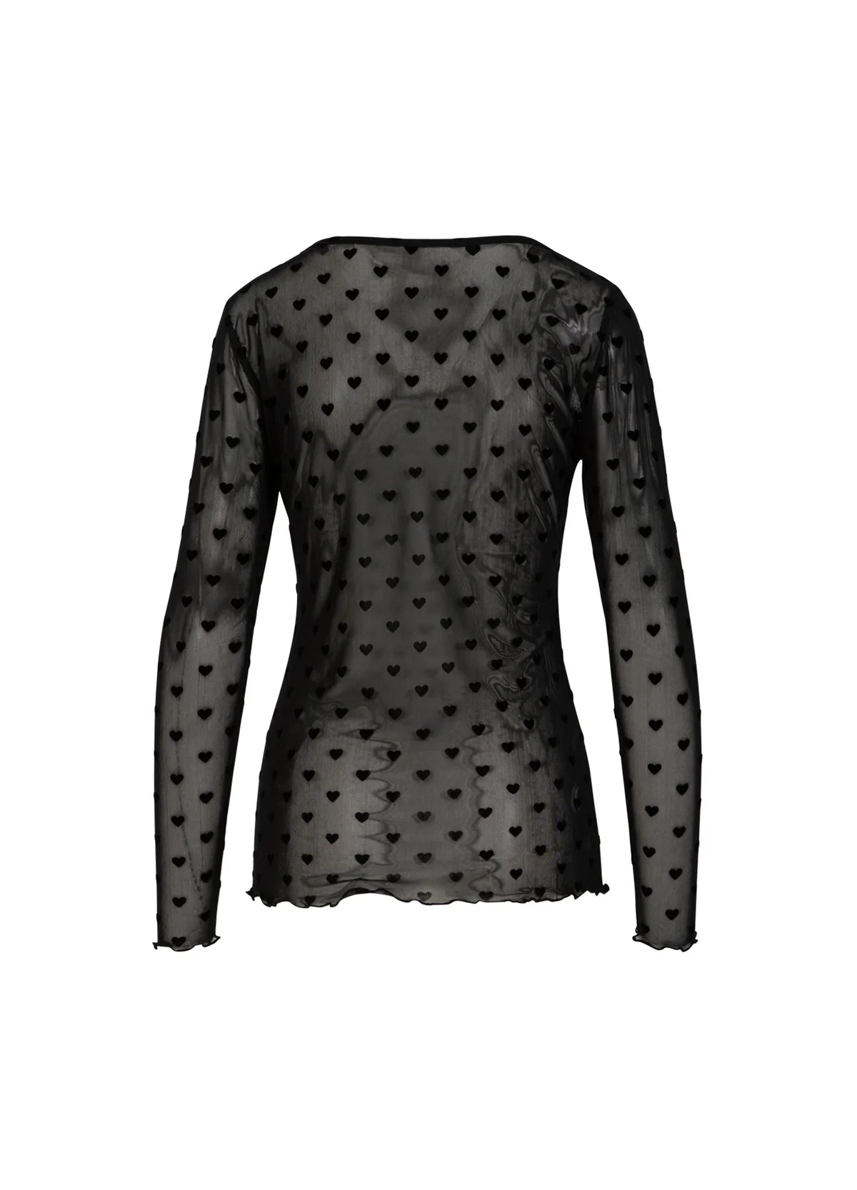 CC Heart EVE Mesh Blouse - Black Velvet Heart