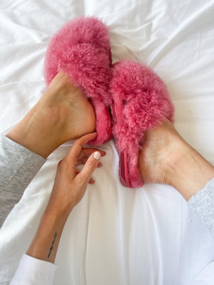 Mayberry Curly Slippers - Mineral Red