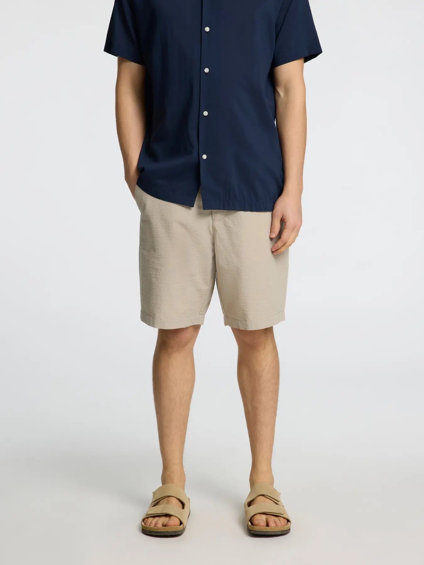 SLHREGULAR-KARL SEERSUCKER SHORTS NOOS