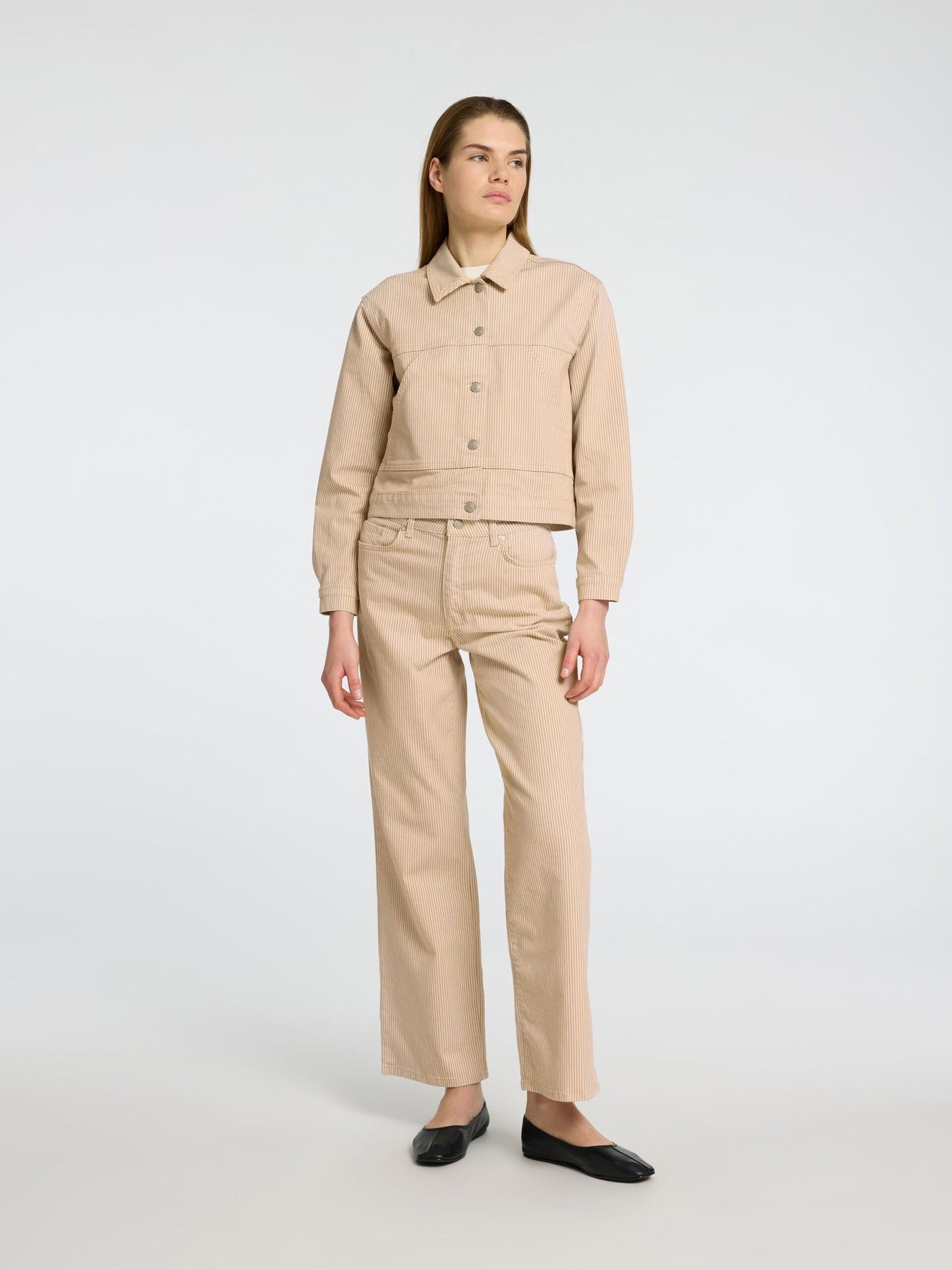 SLFALBA H W JEANS - ECRU