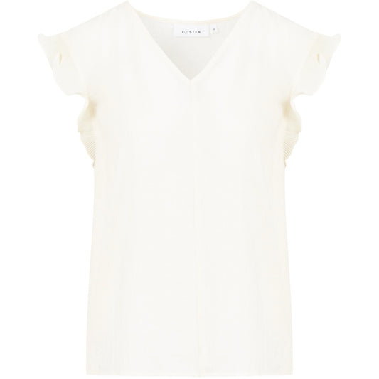 V-Neck Top with Ruffles