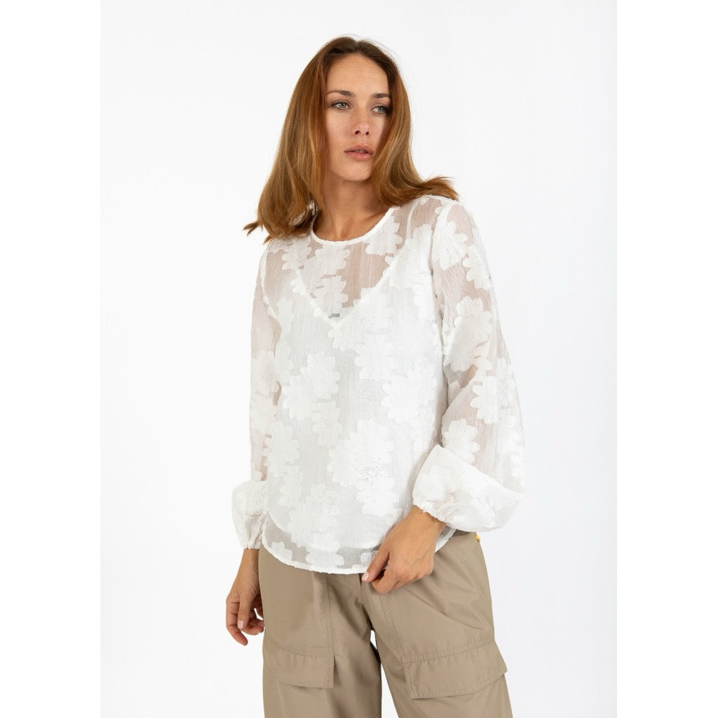 Blouse with Balloon Sleeves