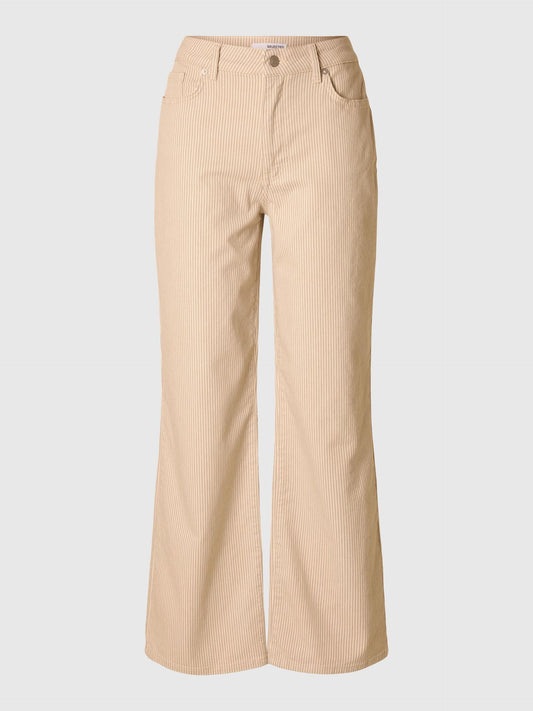 SLFALBA HW JEANS -  ECRU