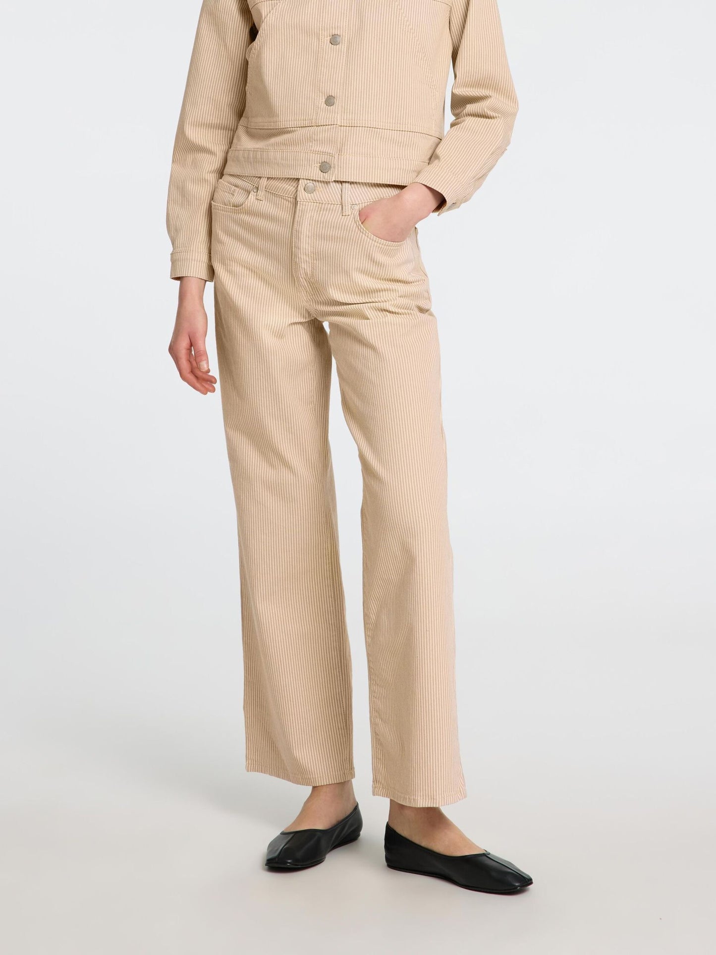 SLFALBA H W JEANS - ECRU