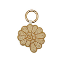 Ivory & Gold Beaded Spiral Shell Bag Charm