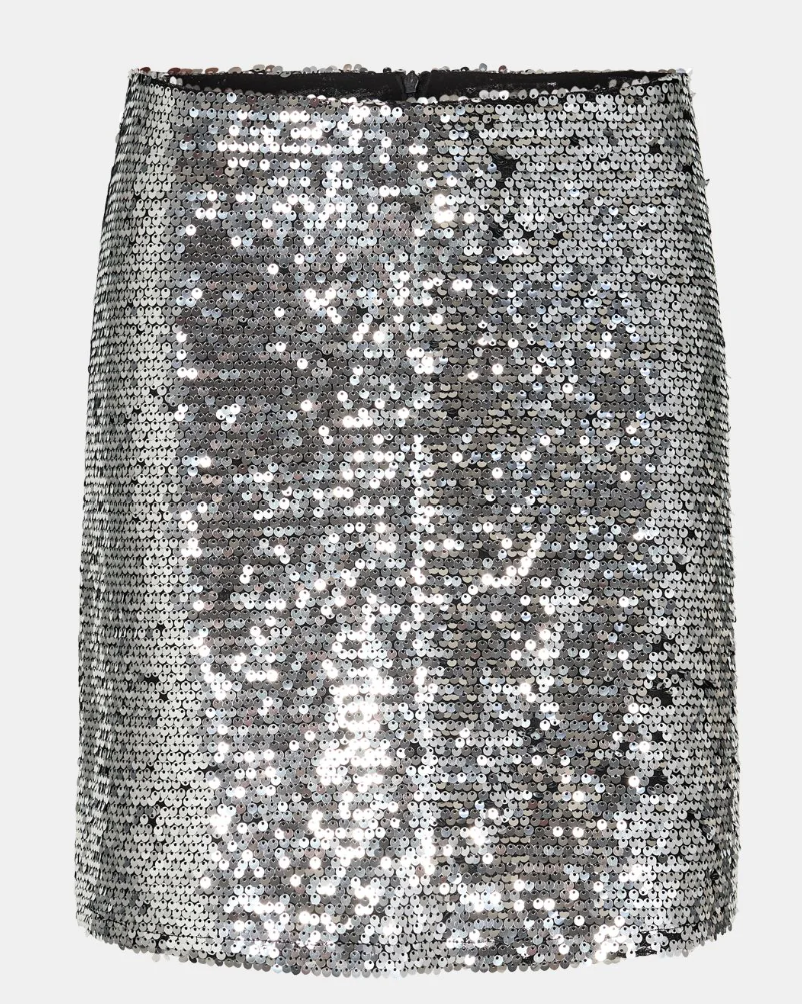 Silver Sequin Skirt
