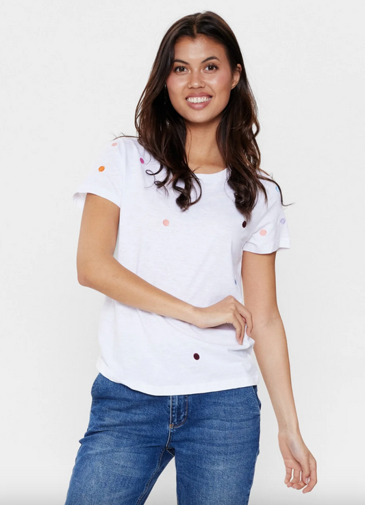 NUJULY TEE  - Bright White