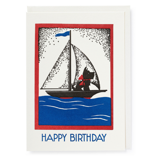 Scottie Dog Happy Birthday Card