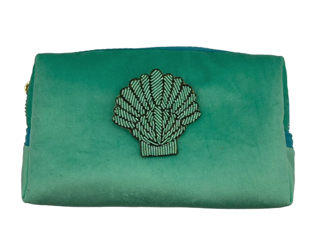 Marine Make-up Bag & Shell Pin