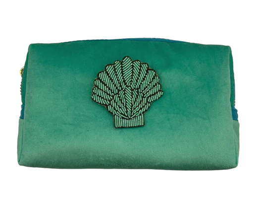 Marine Make-up Bag & Shell Pin