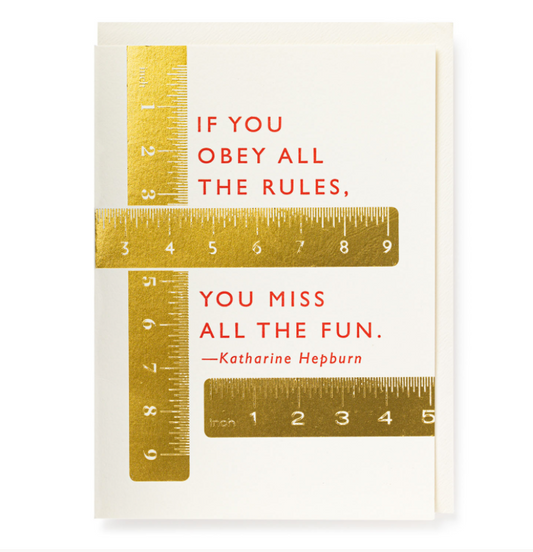 Obey the Rules Card