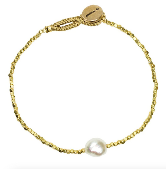 Peggy Queen Pearl Bracelet - Gold