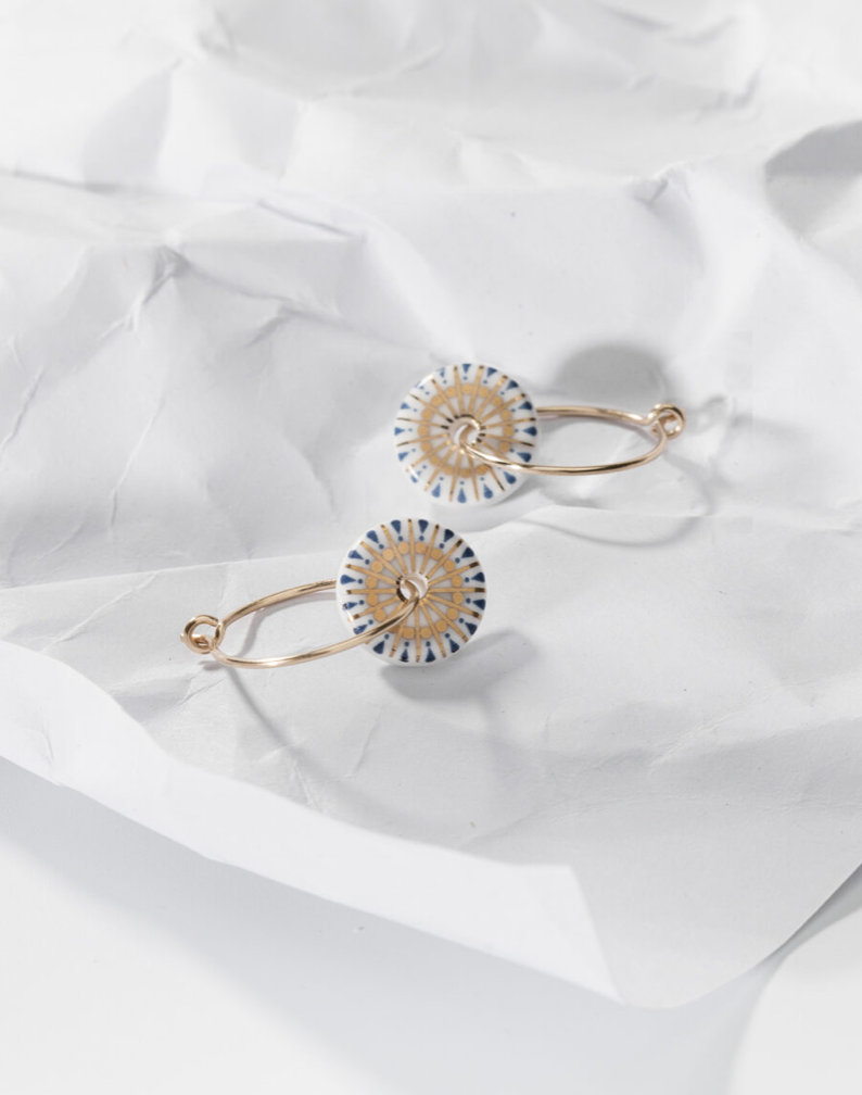 White Etta Earrings