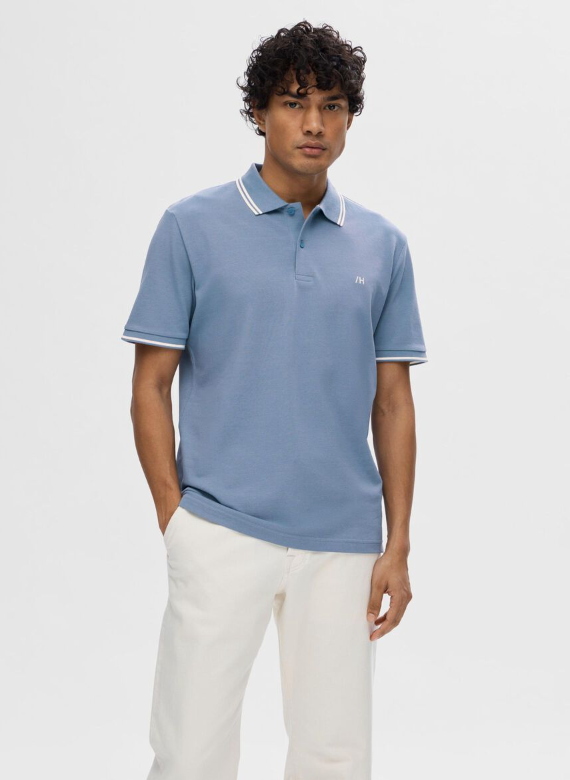 SLHDANTE SPORTS POLO - Blue Shadow