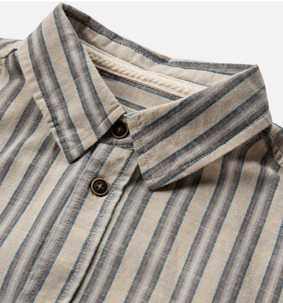 AKLEIF Long Sleeve Cotton Stripe Shirt - Insence