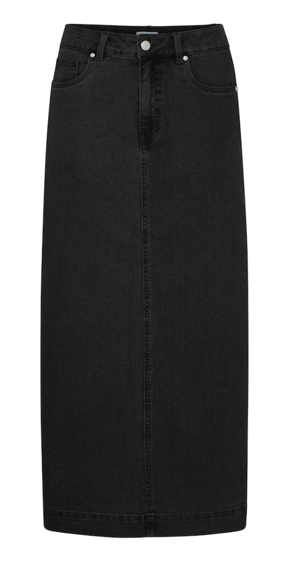 FxDenima Black Denim Skirt
