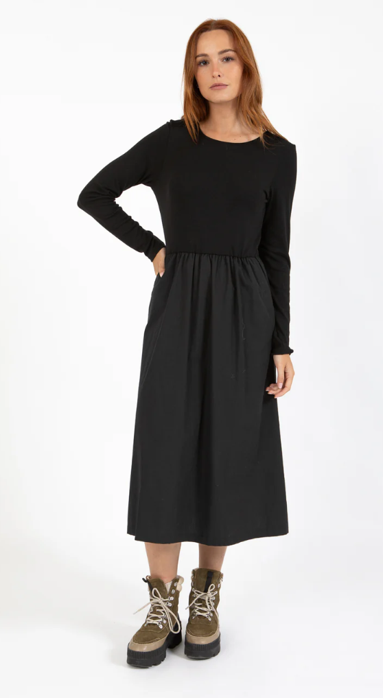 CC Heart Rylan Mix Dress Long Sleeve