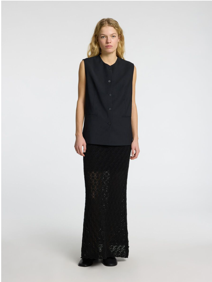 SLFNiva Knit Skirt - Black