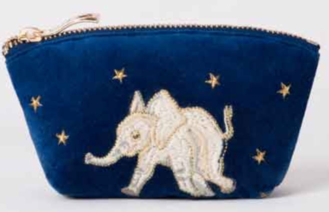 Elephant Coin Purse Navy KIT Broadstairs