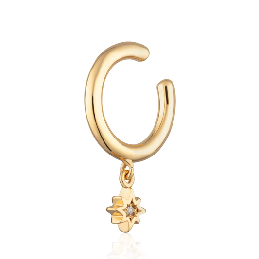 Interstellar Star Drop Ear Cuff - Gold Plated