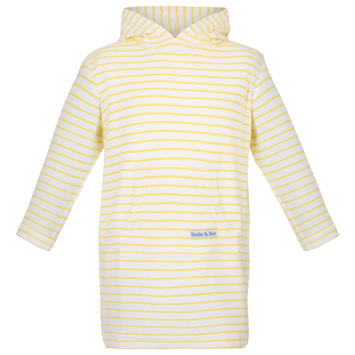 Children’s Hooded Towelling Robe - White/Lemon