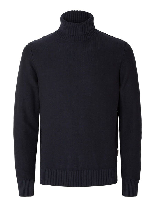Knitted Roll Neck - Sky Captain